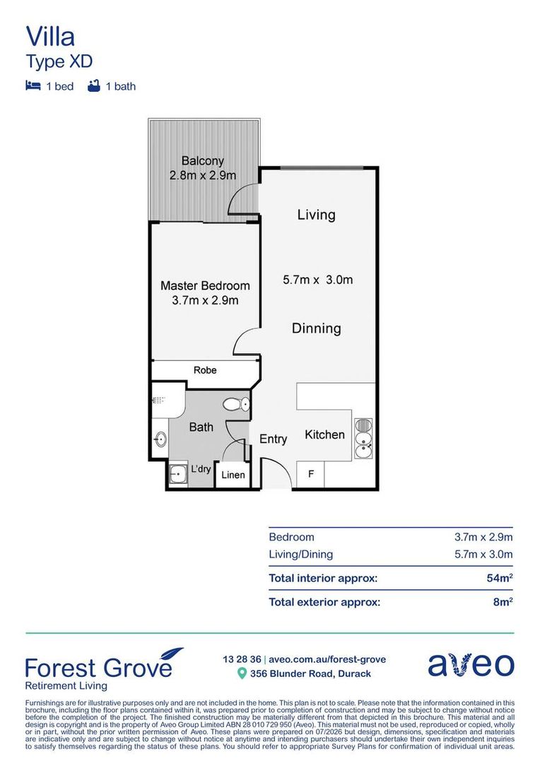 1-bedroom apartment with lush green views