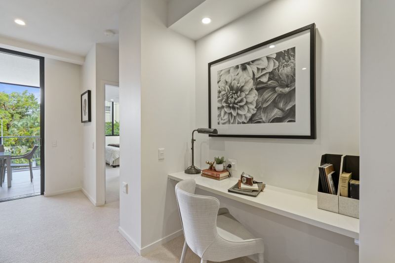 Luxurious two-bedroom with study nook