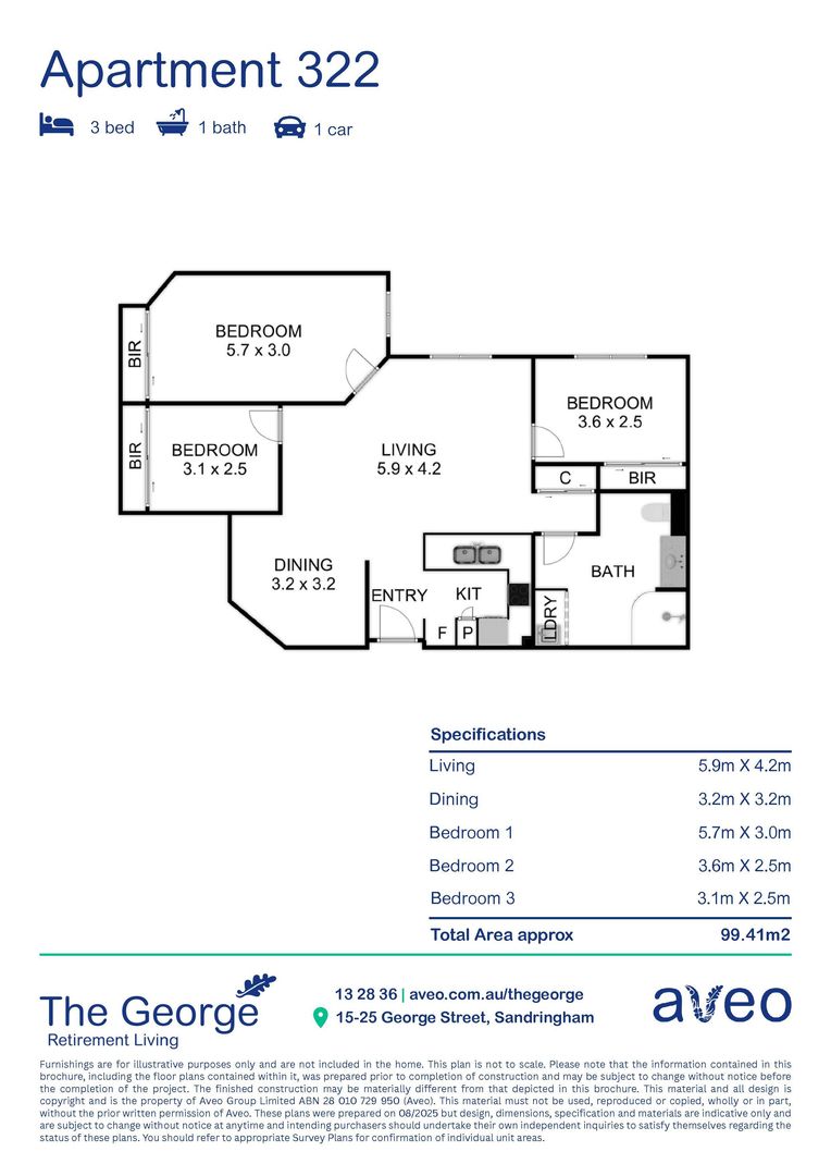 Spacious Three-Bedroom Living apartment