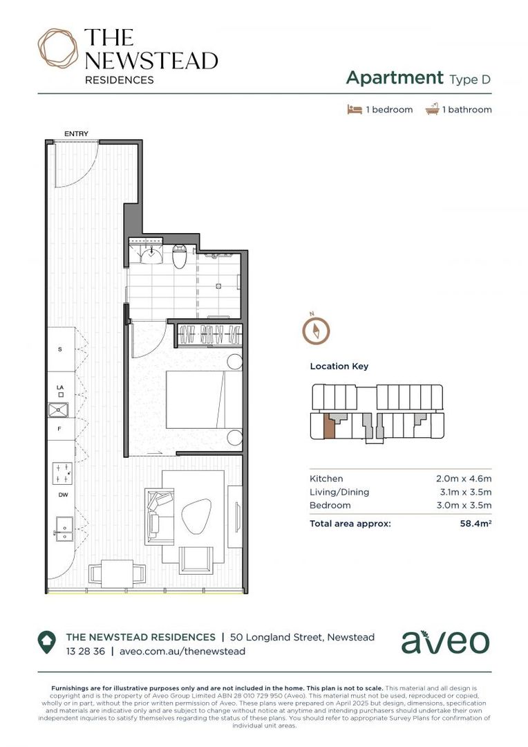 One-bedroom apartment in prime location