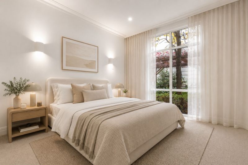 Spacious three-bedroom apartment with garden views