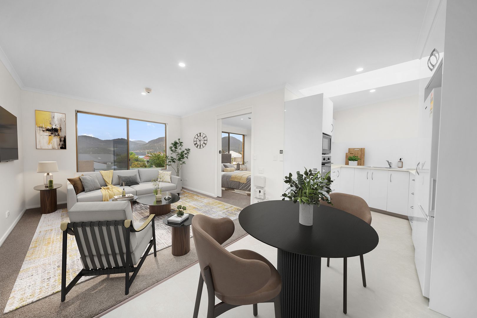 Two-bedroom apartment with water glimpses of Derwent river