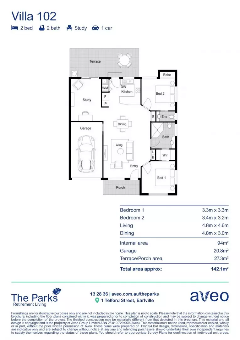Great villa design with large study
