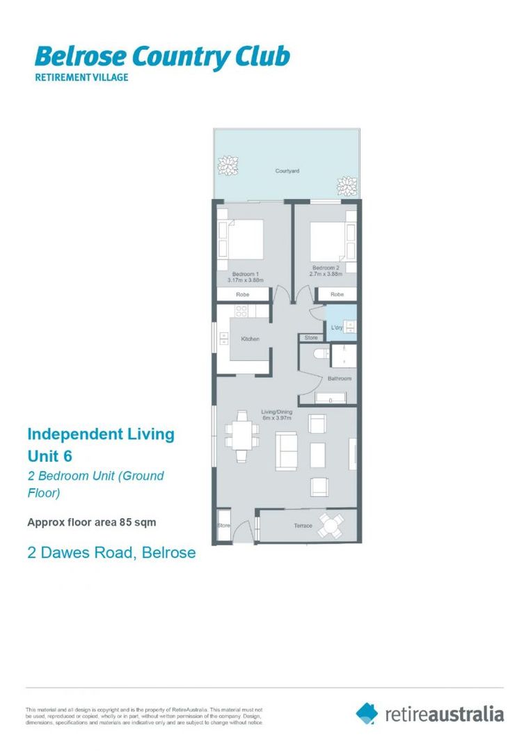 Centrally located, renovated ground floor unit surrounded by lush gardens with large courtyard.