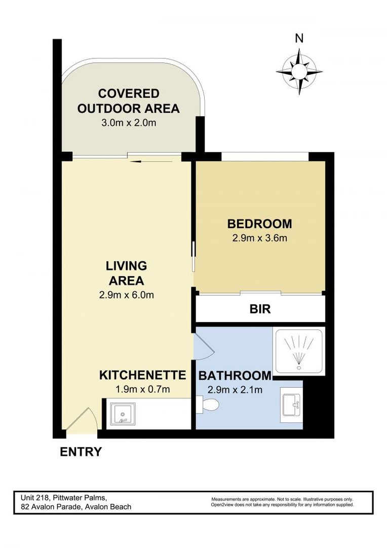 North-facing Stunning one-bedroom apartment