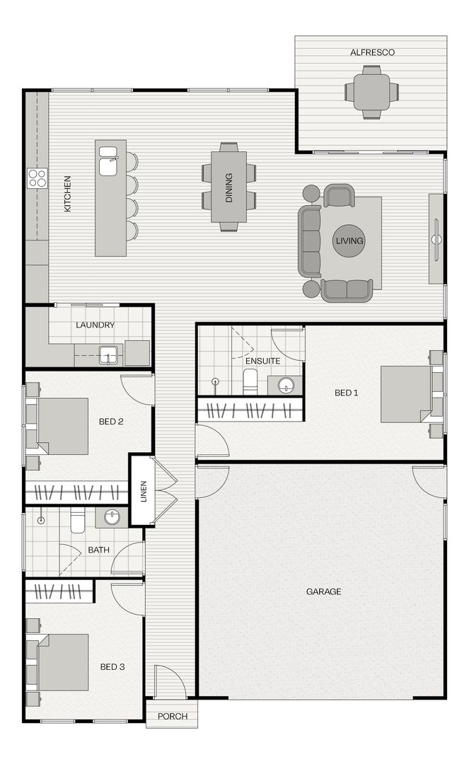 The Asher is big on comfort and perfect for company.