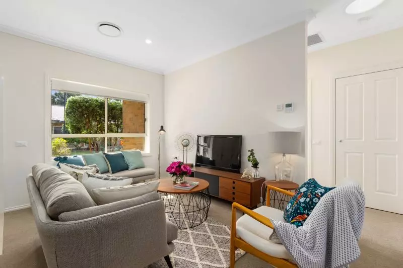 Modern villa near village entrance