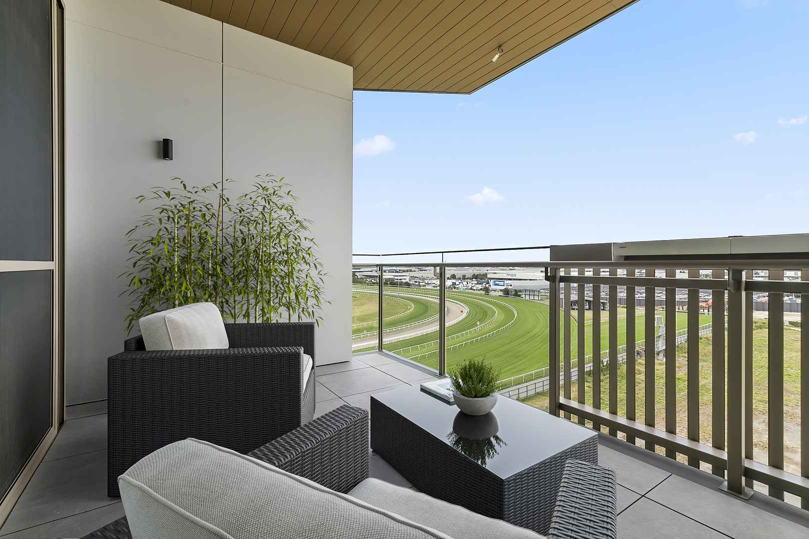 High-level luxury one-bedroom apartment with a light and bright interior and private balcony