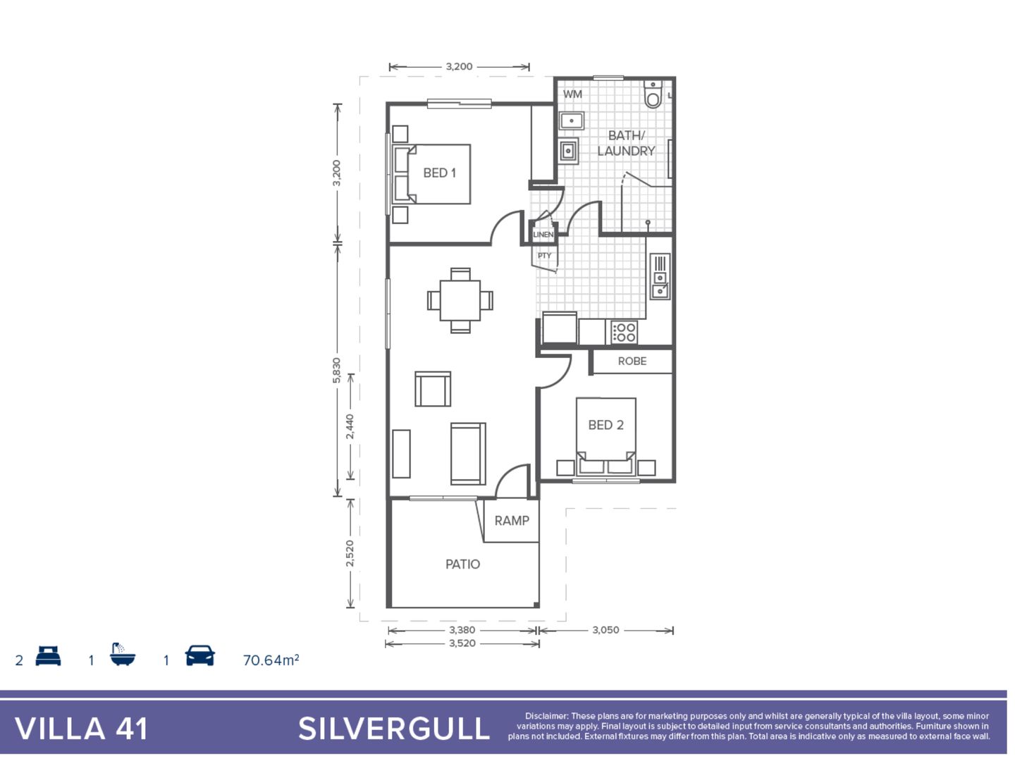 Villa 41 | 2 bed + 1 bath