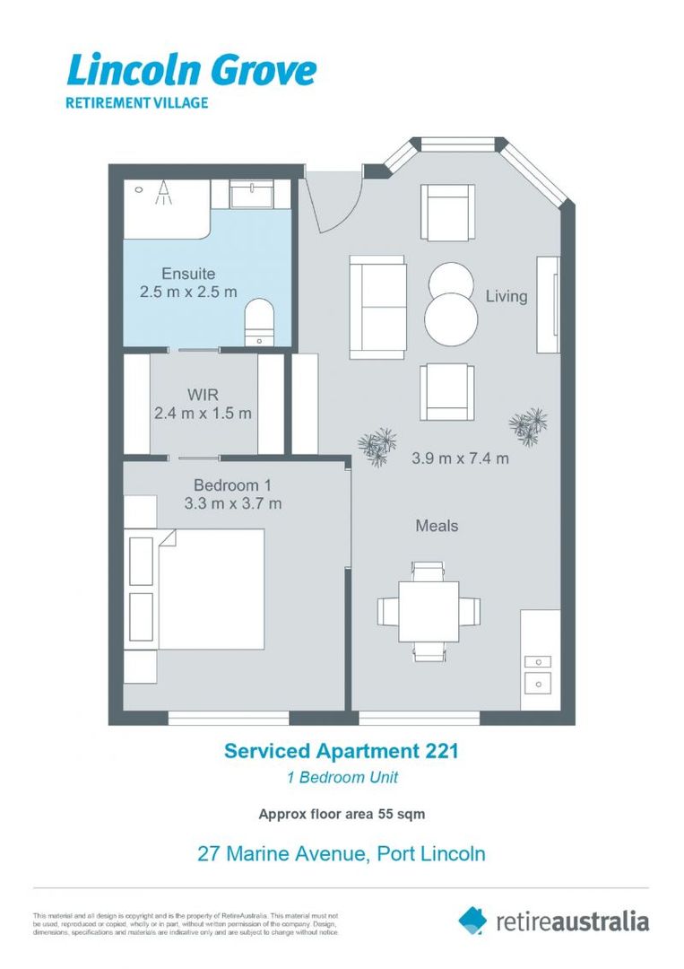 Stylish apartment with entry to internal courtyard