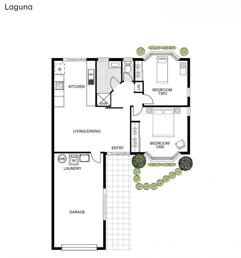 Garden outlook with Clubhouse Convenience