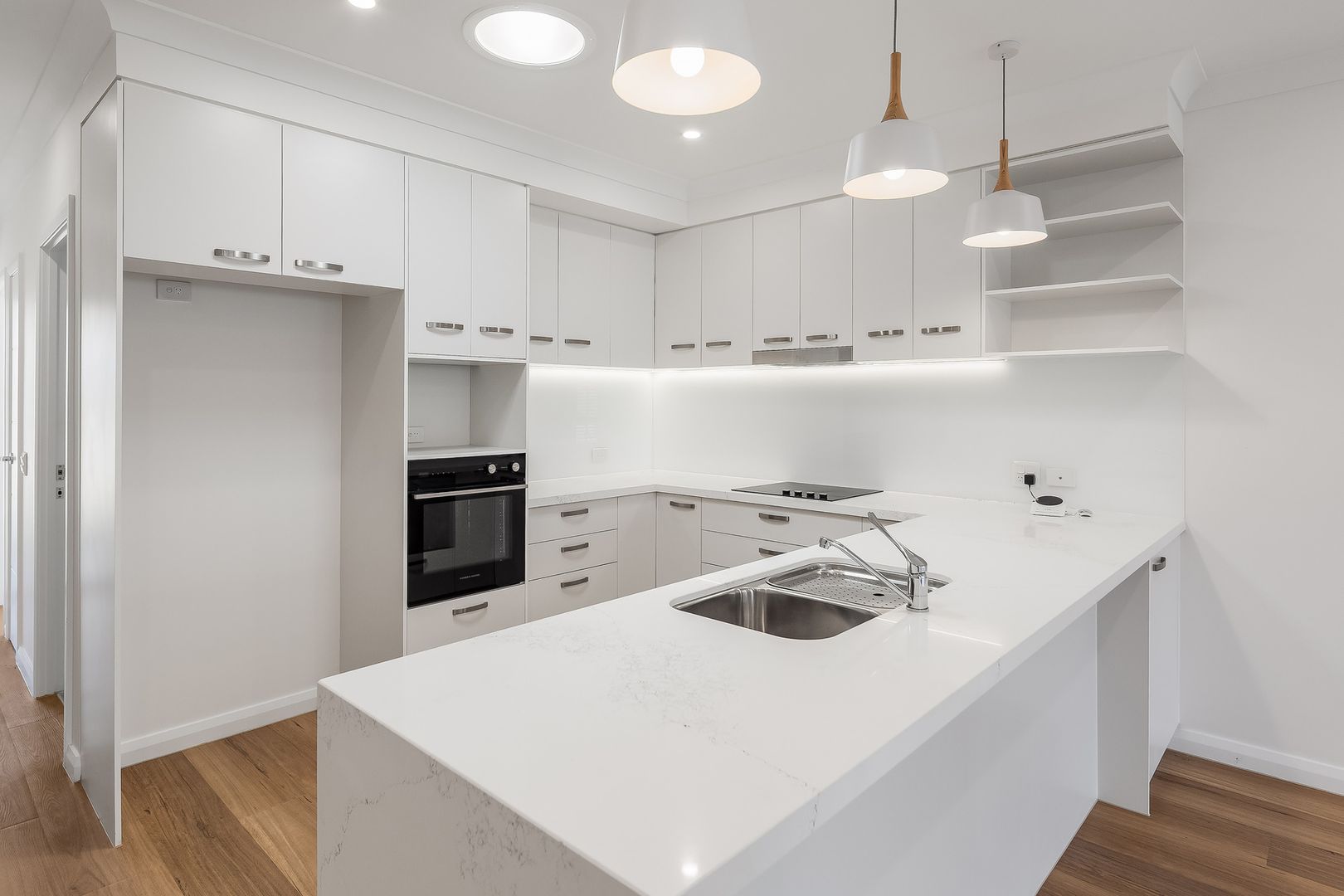 Modern two-bedroom villa with a stylish Paterson design, featuring vinyl flooring