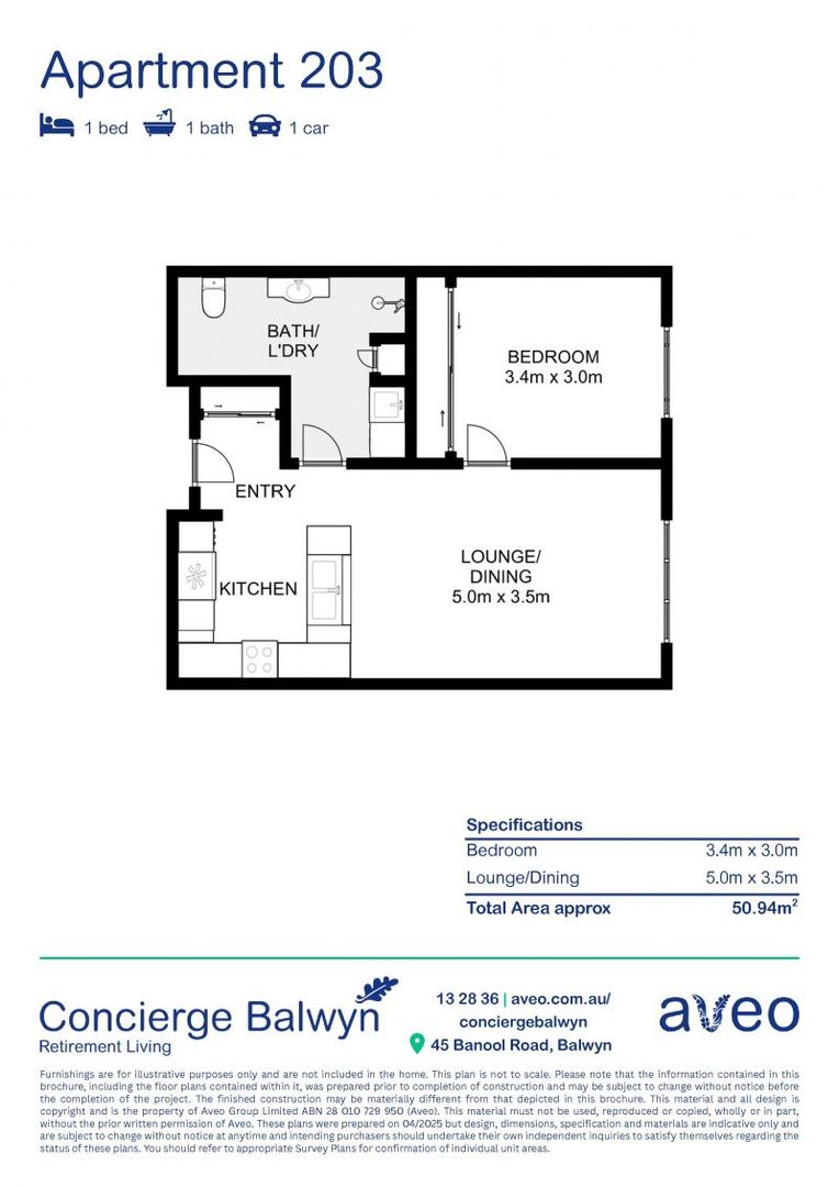 Ground-floor one-bedroom apartment
