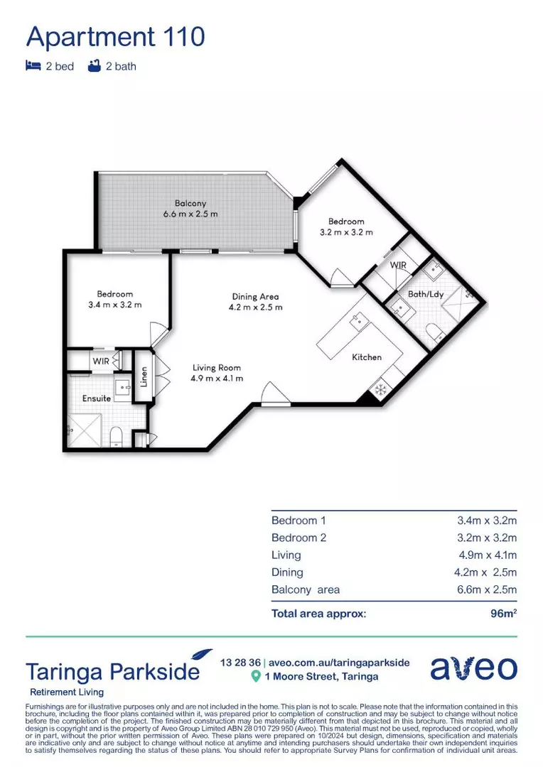 Spacious two-bedroom apartment