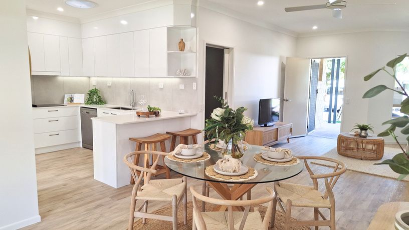 Generous north facing rear patio - Unit 41