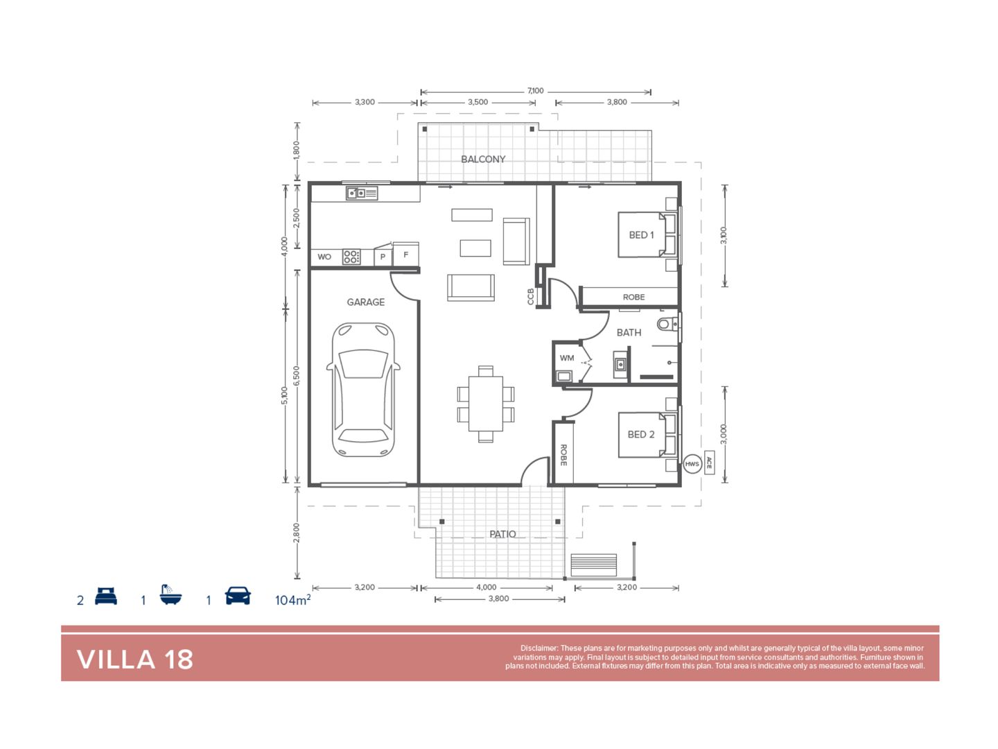 Villa 18 | 2 bed + 1 bath - Oak Tree Retirement Village Goonellabah
