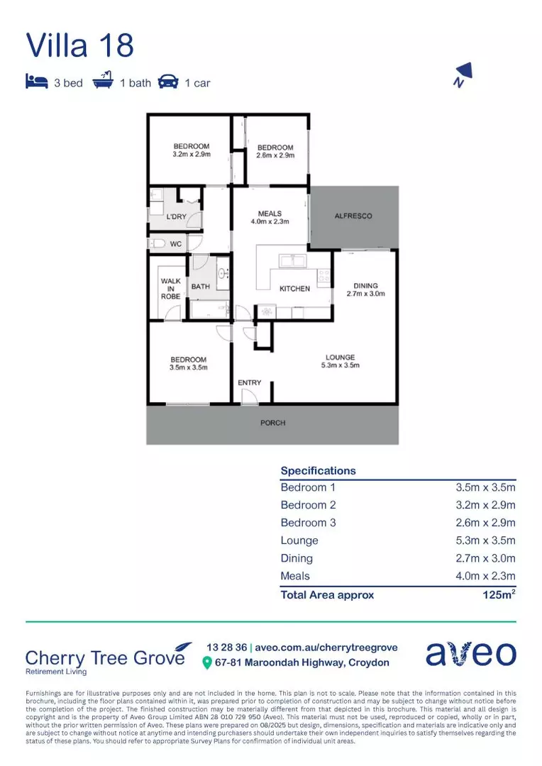 Exclusive three-bedroom villa featuring a pristine backyard