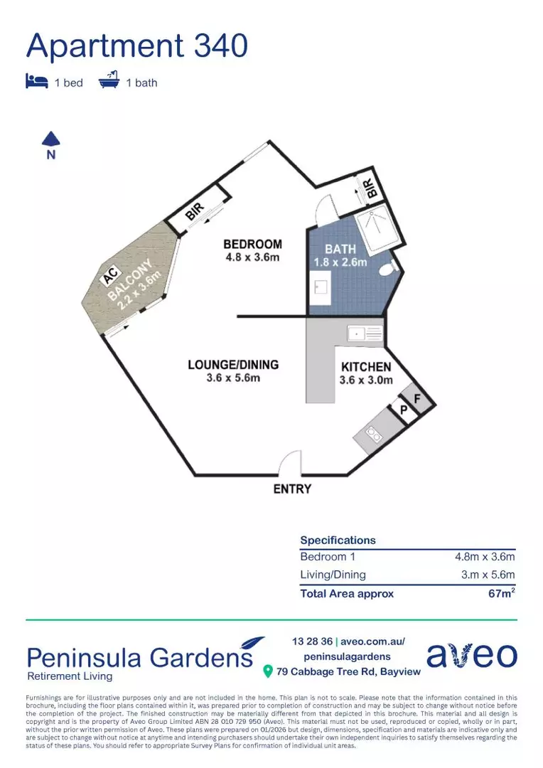 Privately set apartment with a peaceful, leafy aspect