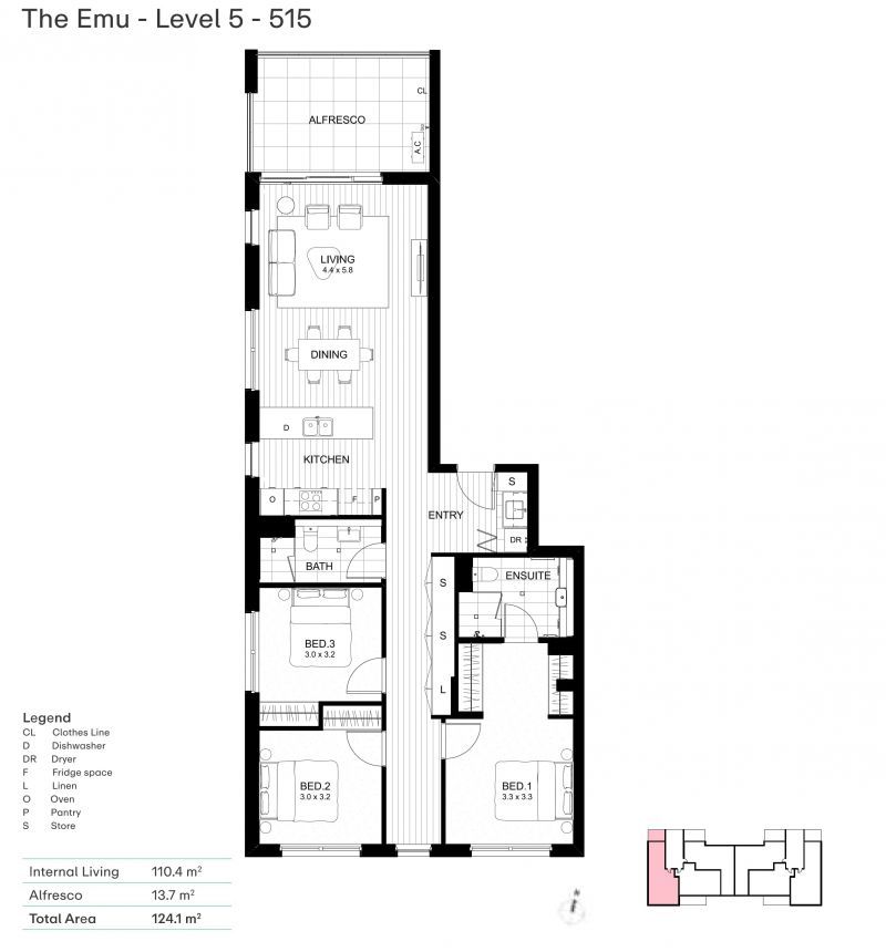Expansive Apartment with large balcony