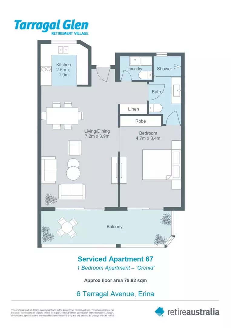 Spacious and fully serviced one-bedroom apartment with a north facing balcony