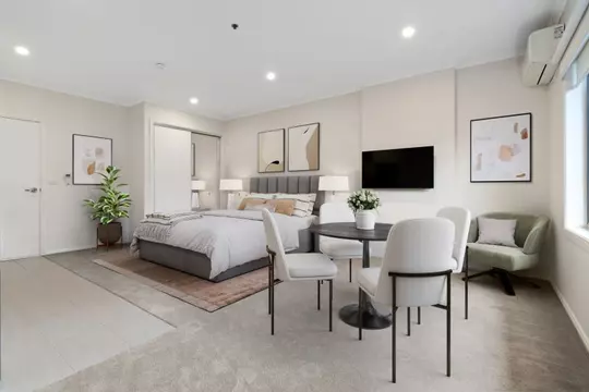 Modern apartment offering assisted living services