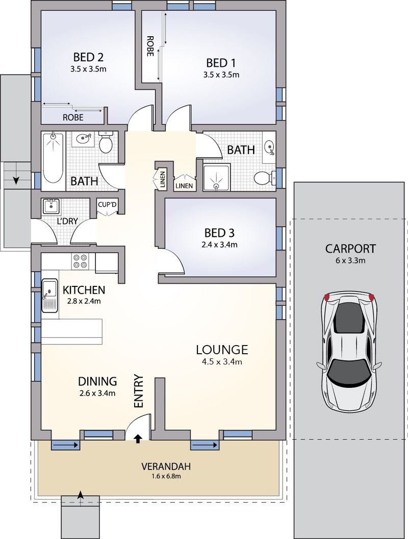 AFFORDABLE FRESH & FABULOUS 3 Bedroom 2 Bathroom $320,000