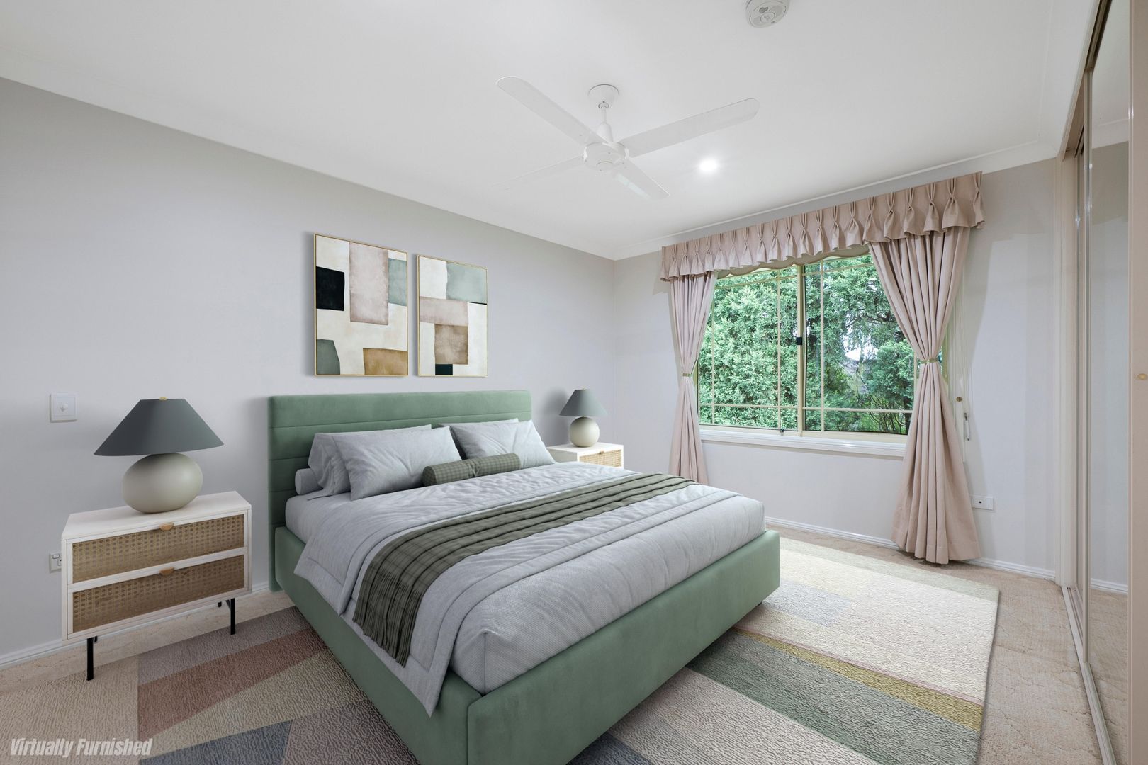 An Upstairs Haven with Garden Views