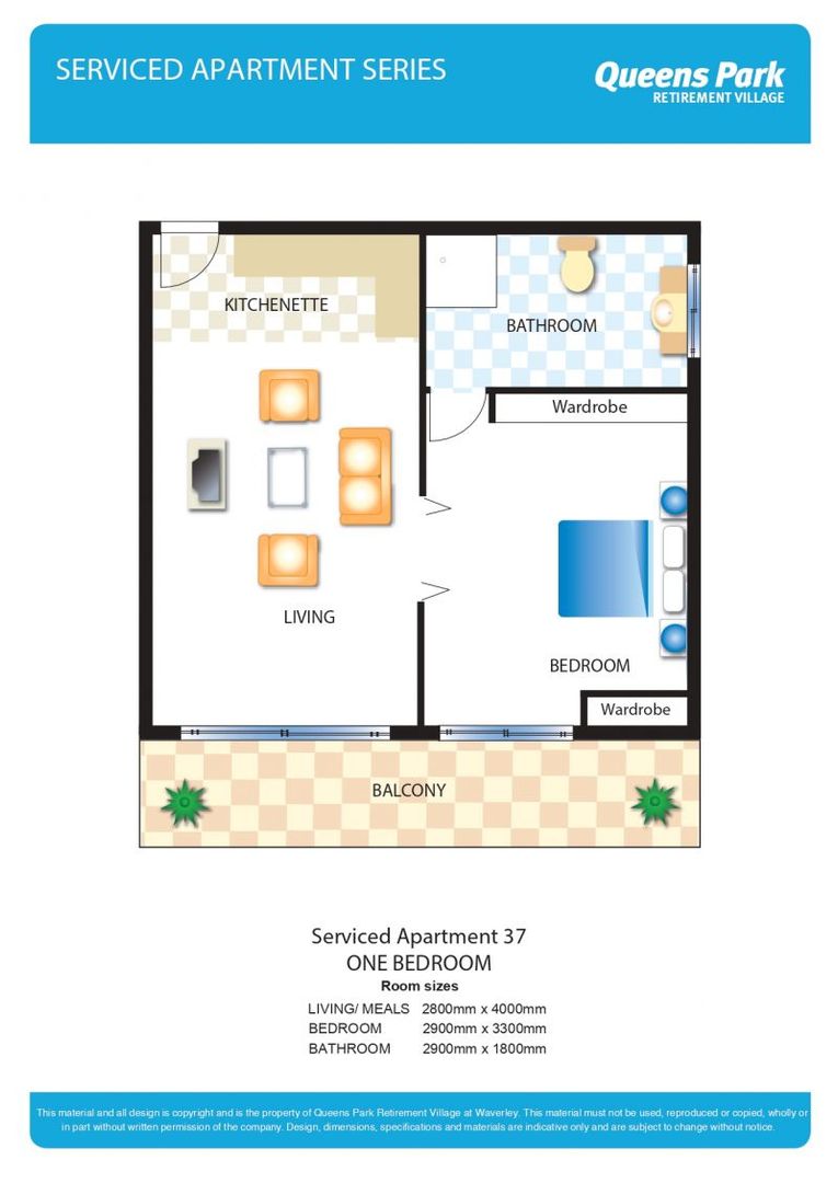 Beautifully refurbished one bedroom serviced apartment with sunny balcony overlooking the pool area.
