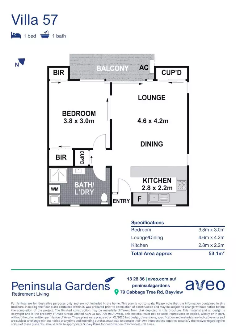 Light & bright in central location