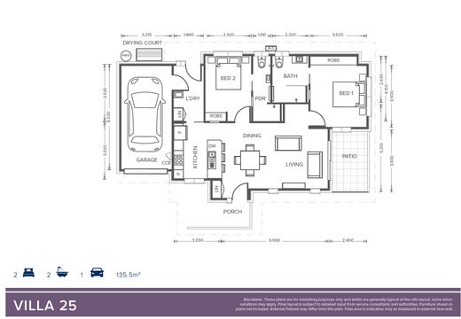 Villa 25 | 2 bed + 2 bath