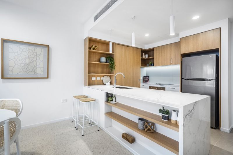 Sun-drenched north-facing apartment with spacious living