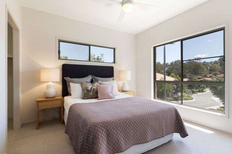 Vibrant two-bedroom villa with attached garage