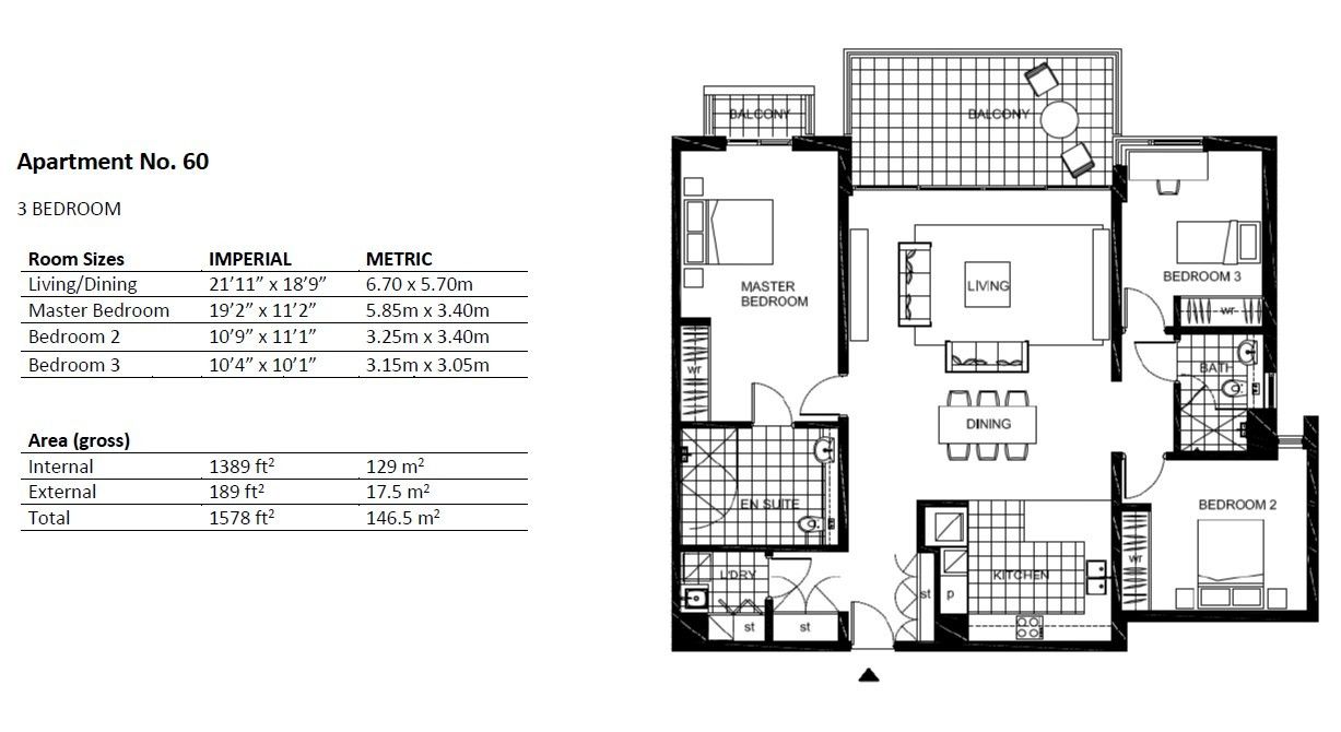 Elegant Three-Bedroom Sanctuary with Space and Style