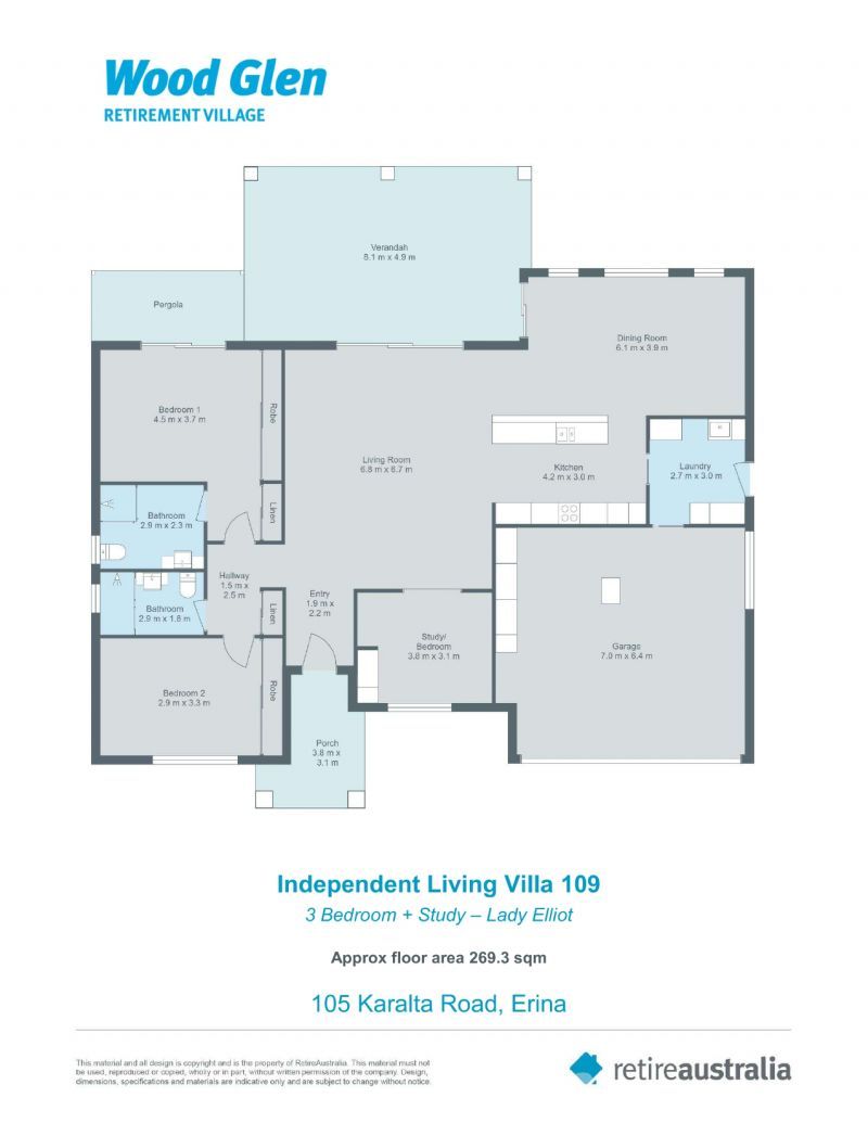 You will fall in love with both this spacious freestanding independent living villa and the lifestyle at Wood Glen Retirement Village.