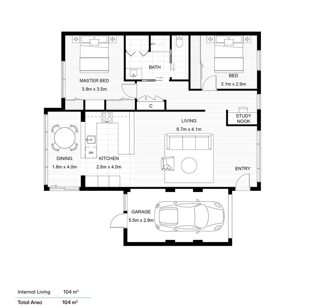 Bright Living Spaces and a Pet-Friendly Yard