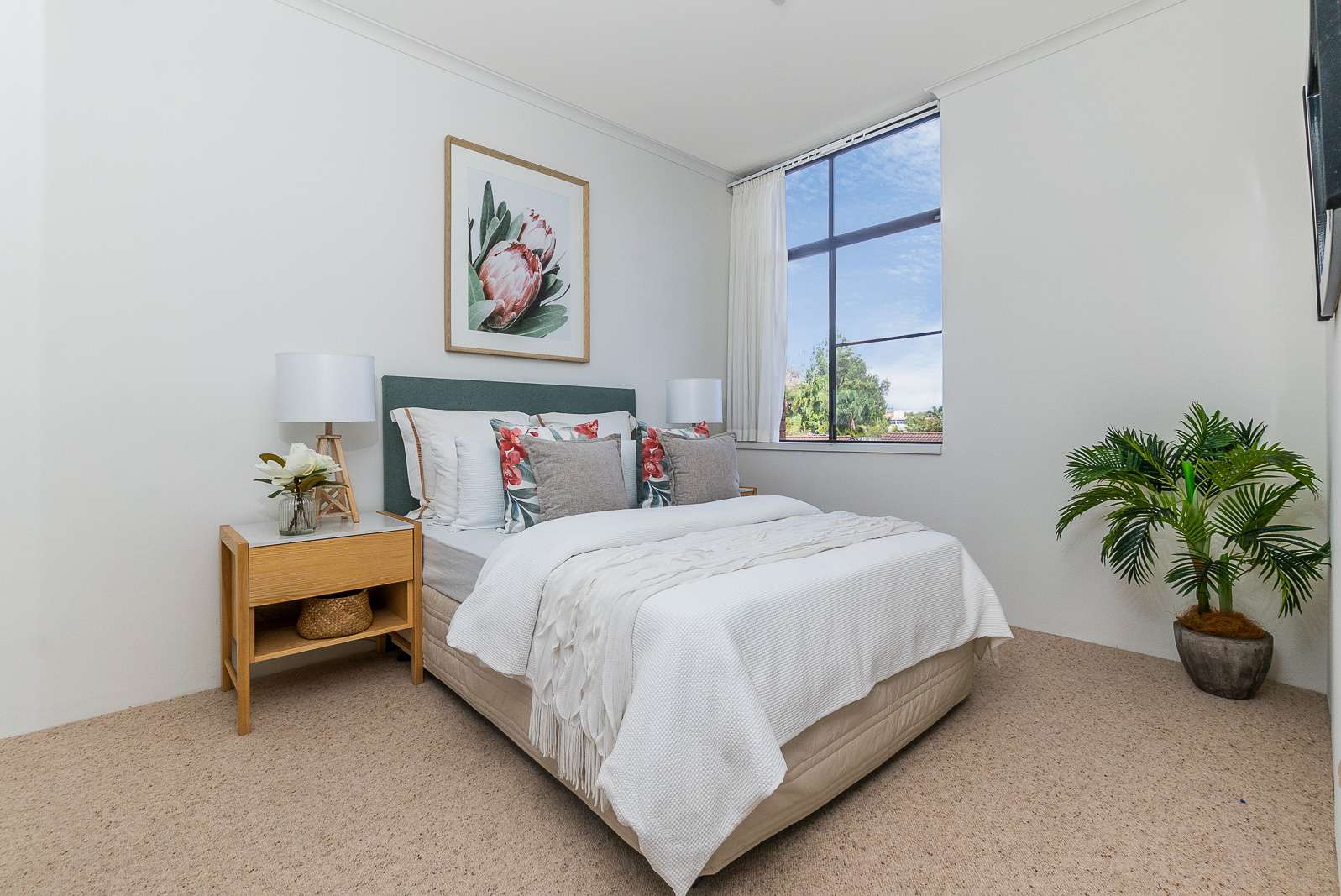 North-facing home with garden views