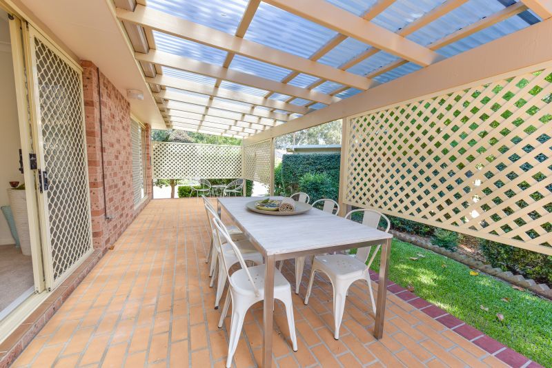 Featuring the best of both worlds. Enclosed sunroom and pergola at rear of the villa attracting the morning sun.
