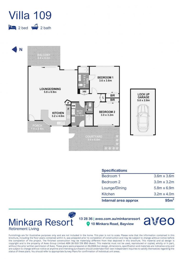 Peaceful 2-bedroom residence embraced by greenery