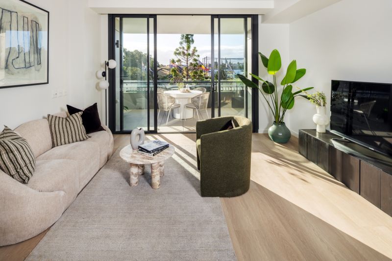 Generous, light-filled two-bedroom residence with a private balcony