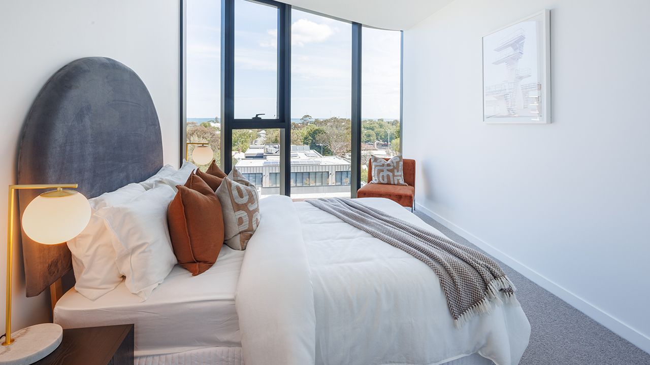 Top floor Merchant Apartment at Waterline Place, Williamstown.