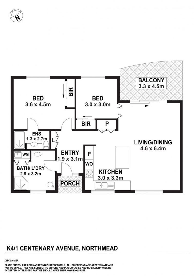 Spacious two bedroom unit in convenient location