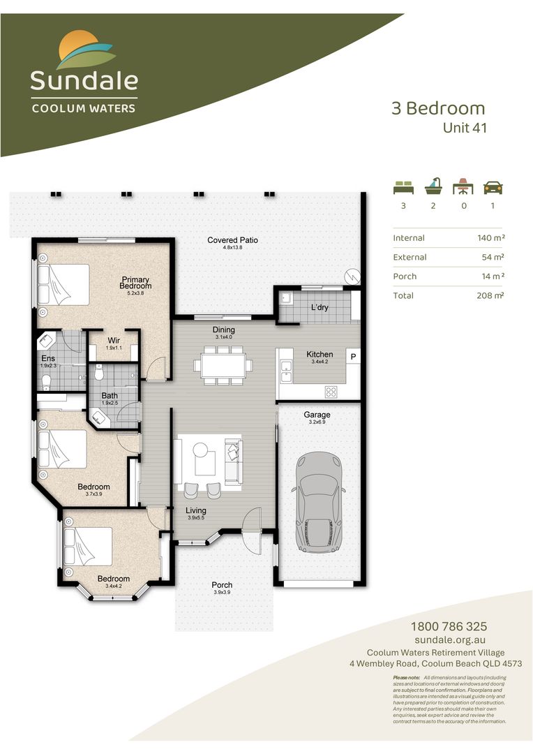 Generous north facing rear patio - Unit 41