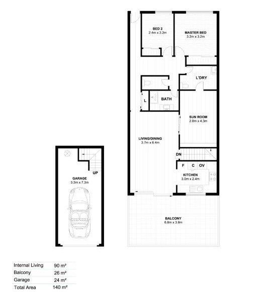 Modern Living with Sunroom and Entertainer’s Balcony