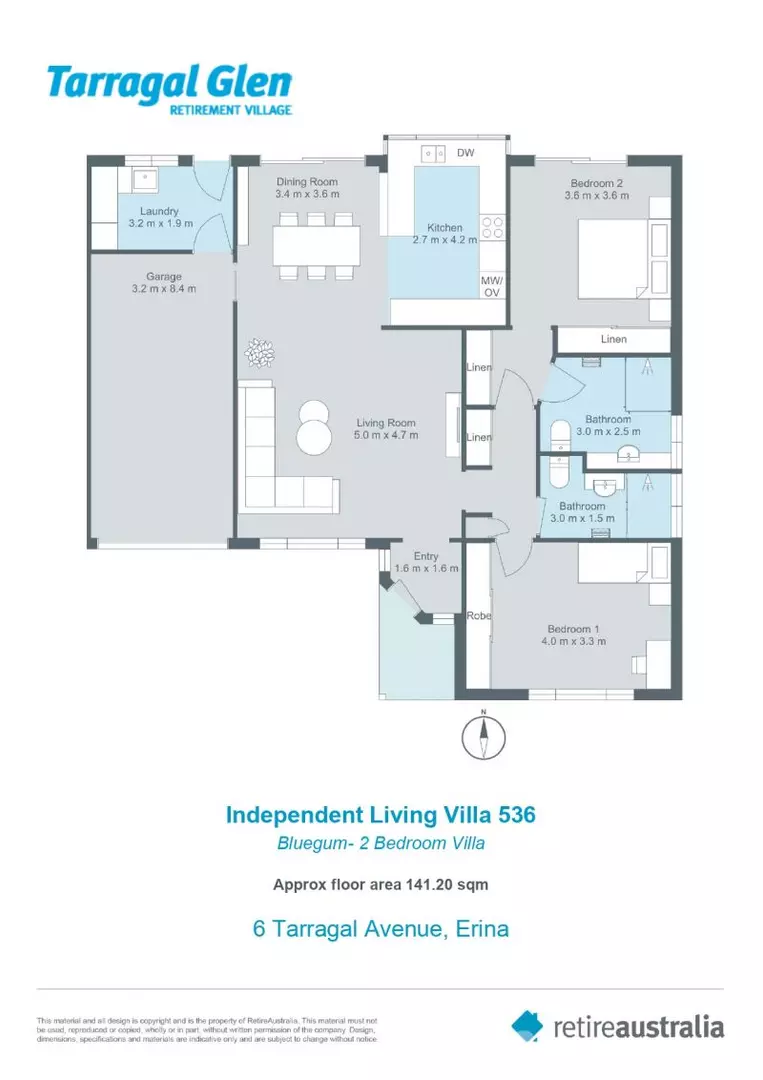 Located in a quiet leafy section of Tarragal Glen Village