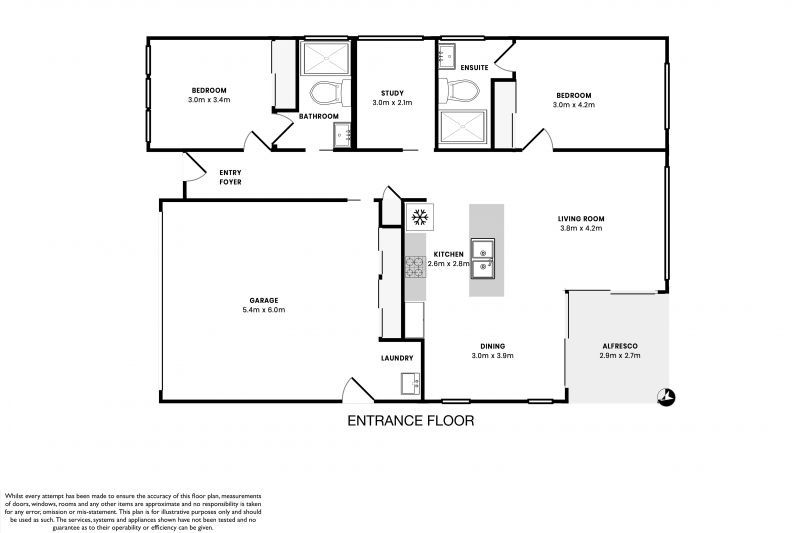 Refined Elegance, Spacious Two Bedroom Home with Study