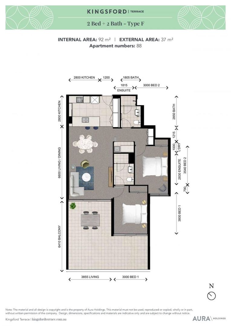 Welcoming 2-Bedroom Apartment at Kingsford Terrace Corinda