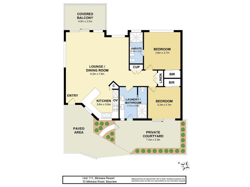 Aveo Minkara Resort Apartment 111 : Ground Floor 2 Bedroom Apartment with Courtyard & Balcony