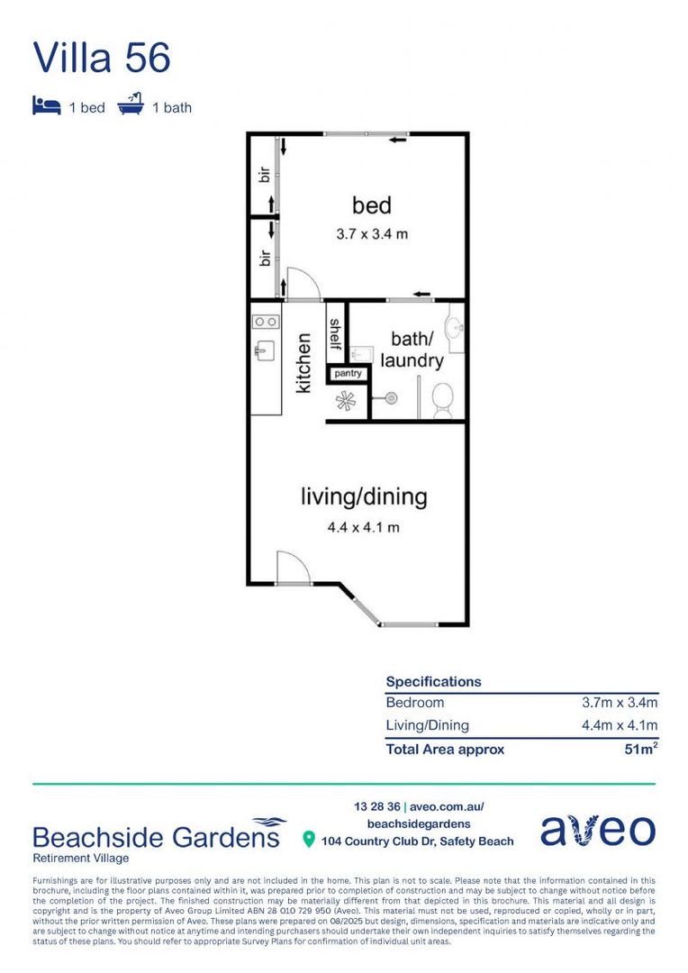 Fabulous one-bedroom villa set amongst manicured gardens