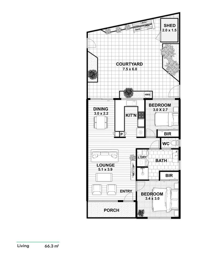 A Fresh Start - Updated Unit, Garden Outlook