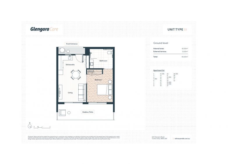 A ground-floor apartment featuring large terrace for easy access for visitors and parking.